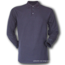 Neue Design Herren Langarm Polyester / Spandex Polo Shirt